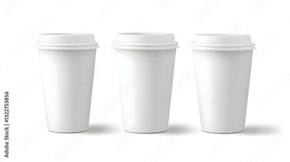 White blank medium size takeaway paper carton White blank medium size takeaway paper carton