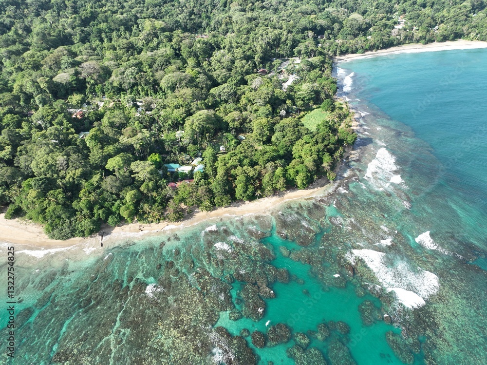 Turquoise Waters at Costa Rica's Playa Cocles and Limon