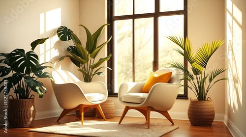 modern living room with modern furniture