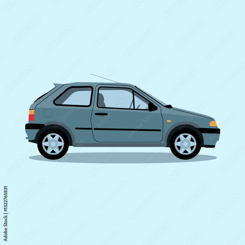 Fototapeta premium Premium Hatchback Car with a Smooth and Elegant Profile