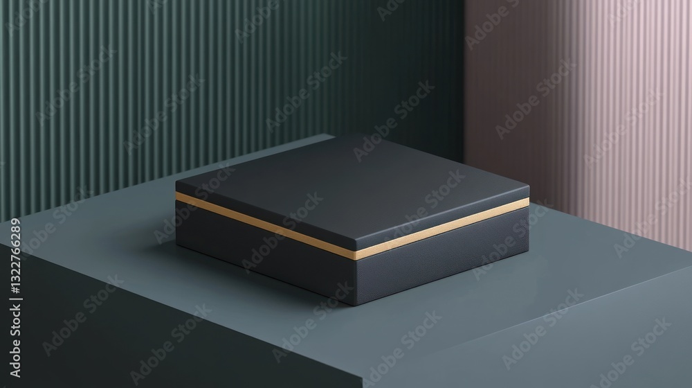 Elegant display featuring a refined box with understated embellishments Elegant display featuring a refined box with understated embellishments