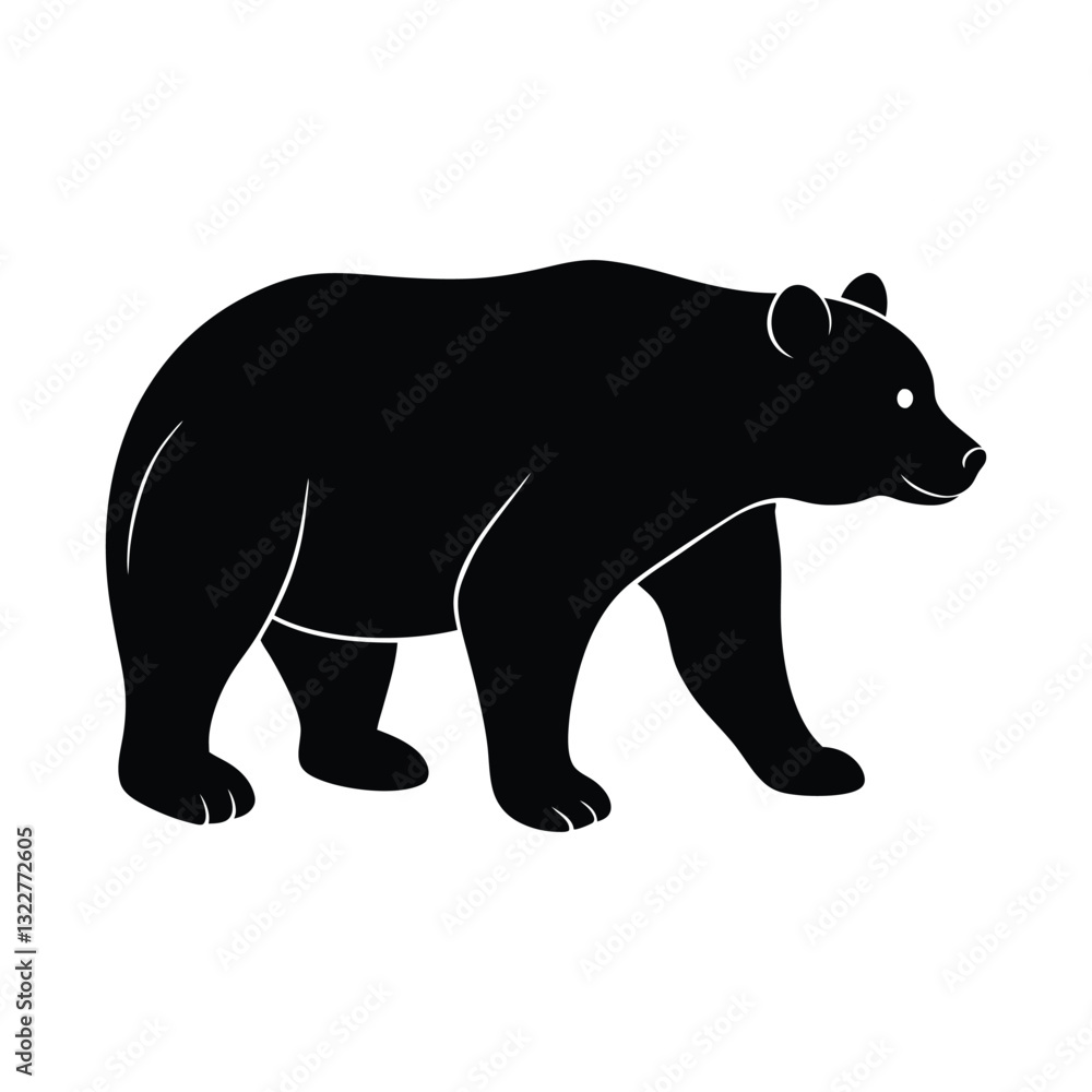 Fototapeta premium Bear silhouette vector illustration 