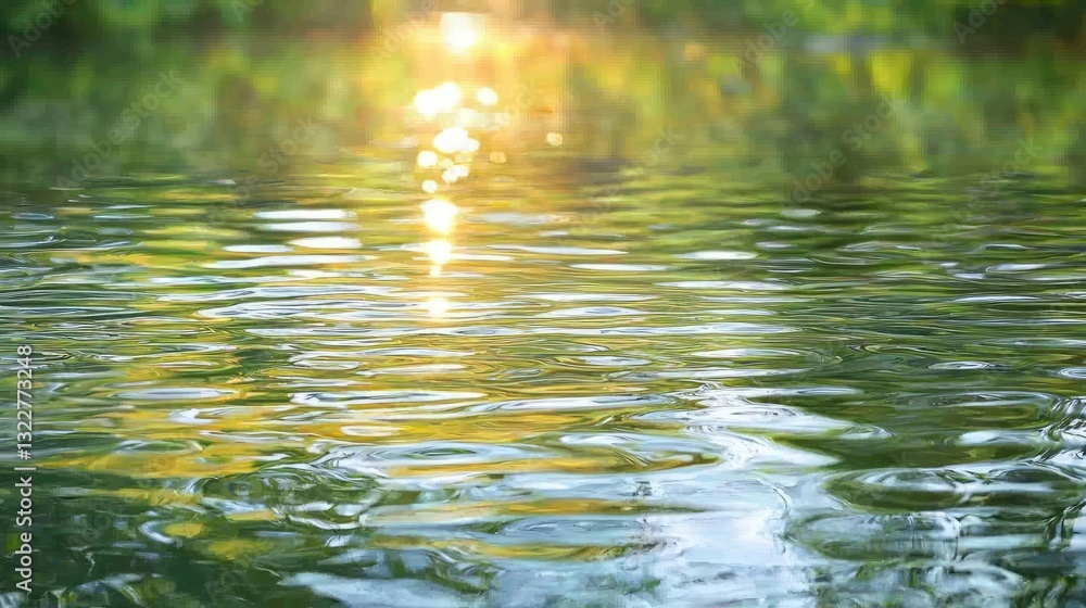 Waterscape abstract background idea. Serene water surface reflecting sunlight and lush greenery in a tranquil natural setting. Waterscape abstract background idea. Serene water surface reflecting sunlight and lush greenery in a tranquil natural setting.