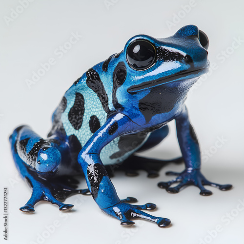poison dart frog on white background