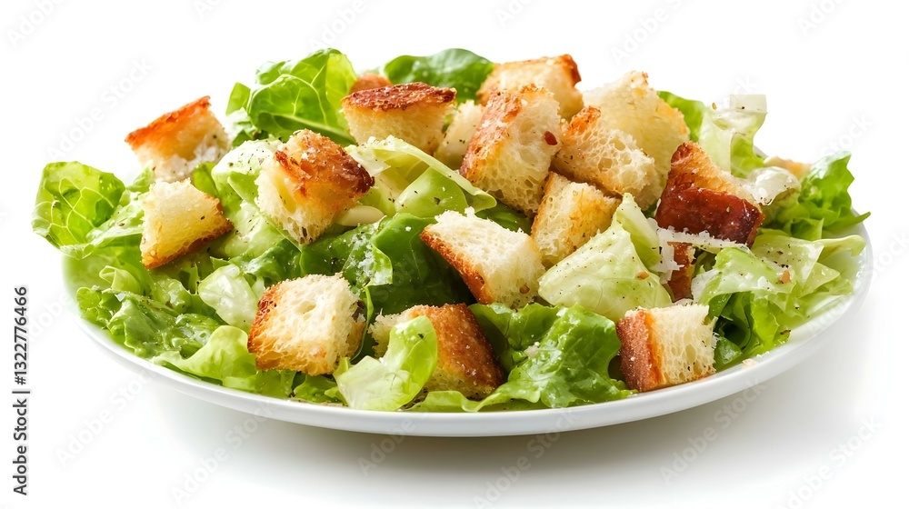 Caesar salad on white background Caesar salad on white background