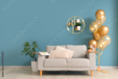 Golden air balloons and com...