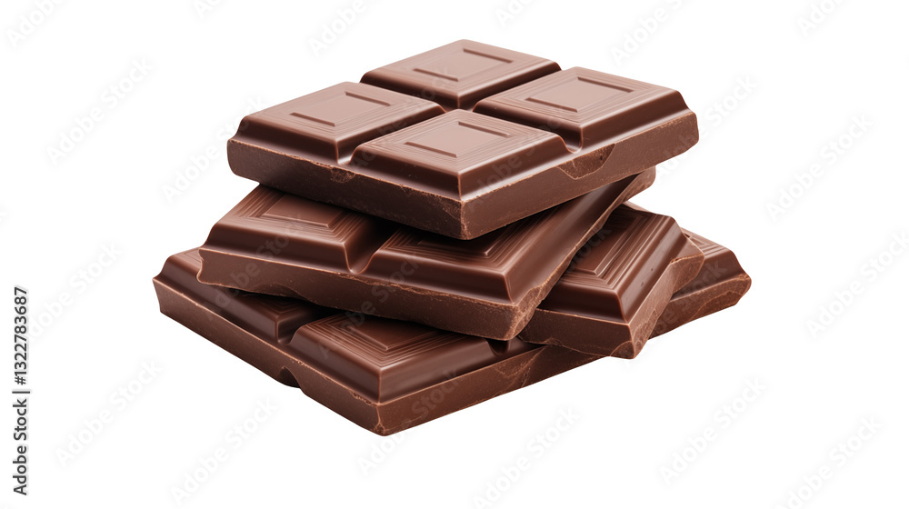 Delicious Chocolate Bars Stacked for Food Blog or Packaging Design isolated on transparent background Delicious Chocolate Bars Stacked for Food Blog or Packaging Design isolated on transparent background