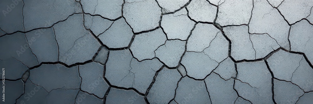 Obraz premium Cracked grey surface, flawed, imperfect, test image, aged, background, photo