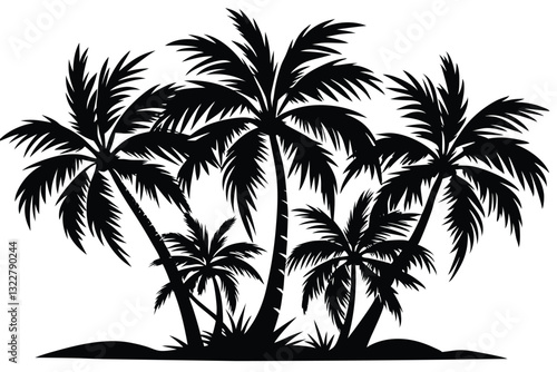 Palm tree silhouettes