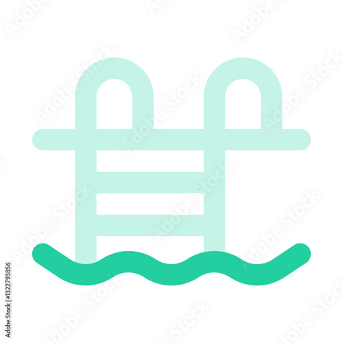 swimming pool icon for illustration