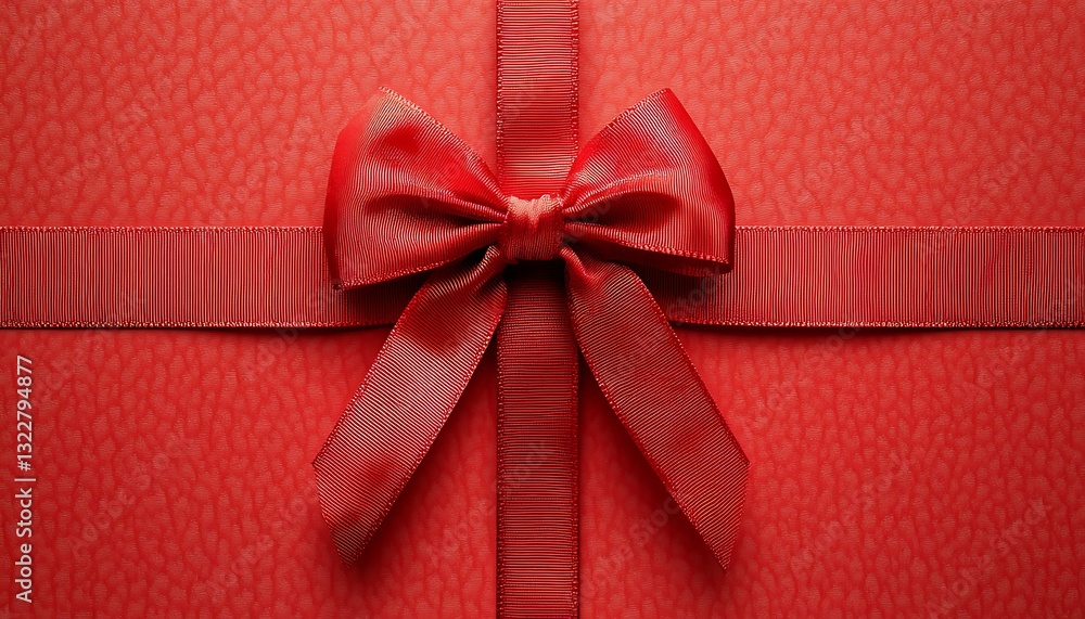 A Red Present with a Ribbon Bow Tied on Top A Red Present with a Ribbon Bow Tied on Top