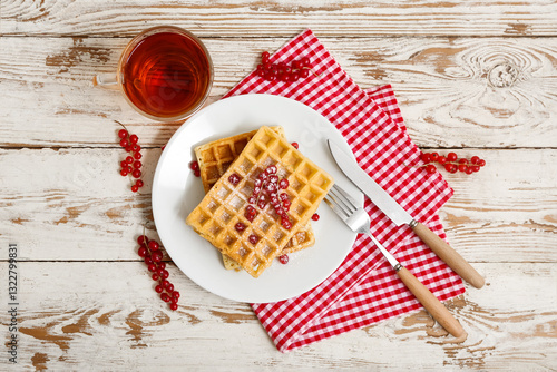 Plate of sweet Belgian waff...