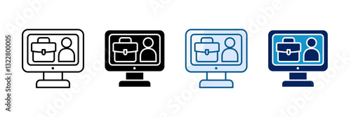 Digital Workspace Icon Set Multiple Style Collection