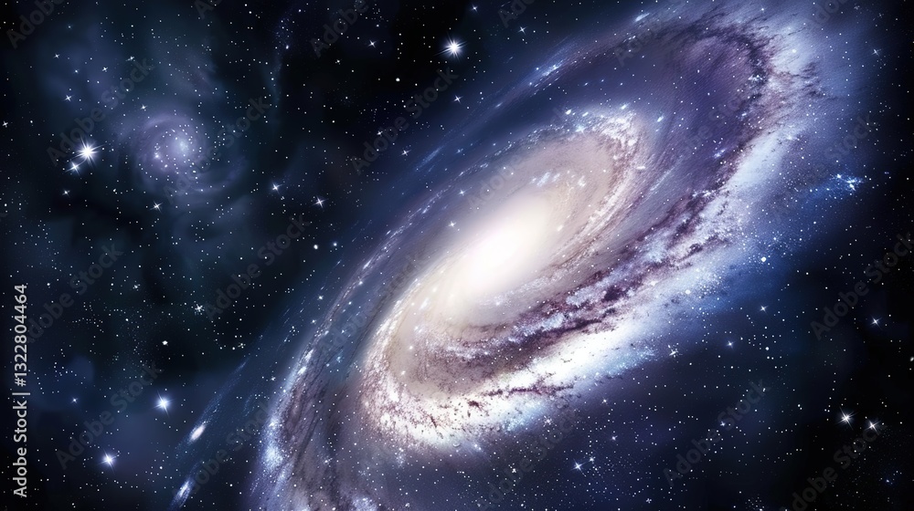 Obraz premium _Night_sky_dark_galactic_background