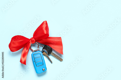 Gift keys of new car with r...