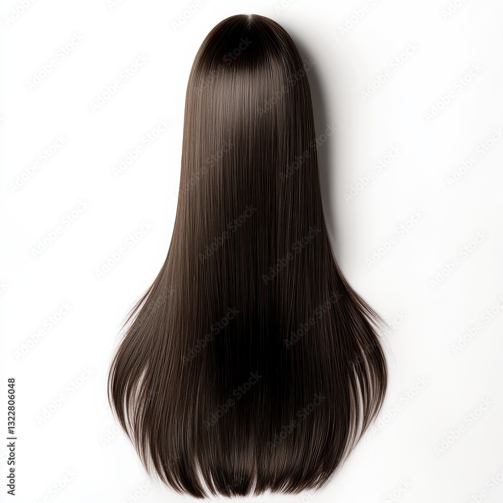 Long Straight Hair Mockup with Subtle Highlights for Styling Ideas Long Straight Hair Mockup with Subtle Highlights for Styling Ideas