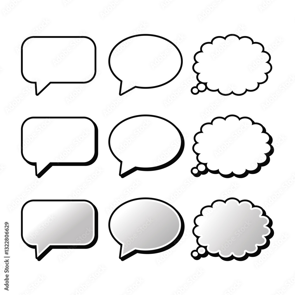 Bubble comic set dialog vector illustration
Bubble comic set dialog vector illustration