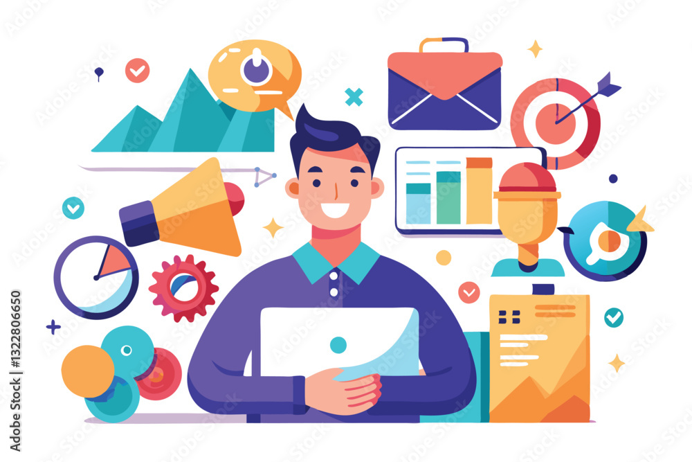 Marketing consulting concept illustration Marketing consulting concept illustration