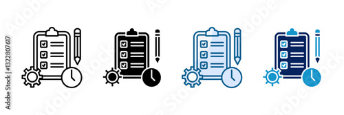 Task Management Tools Icon Set Multiple Style Collection