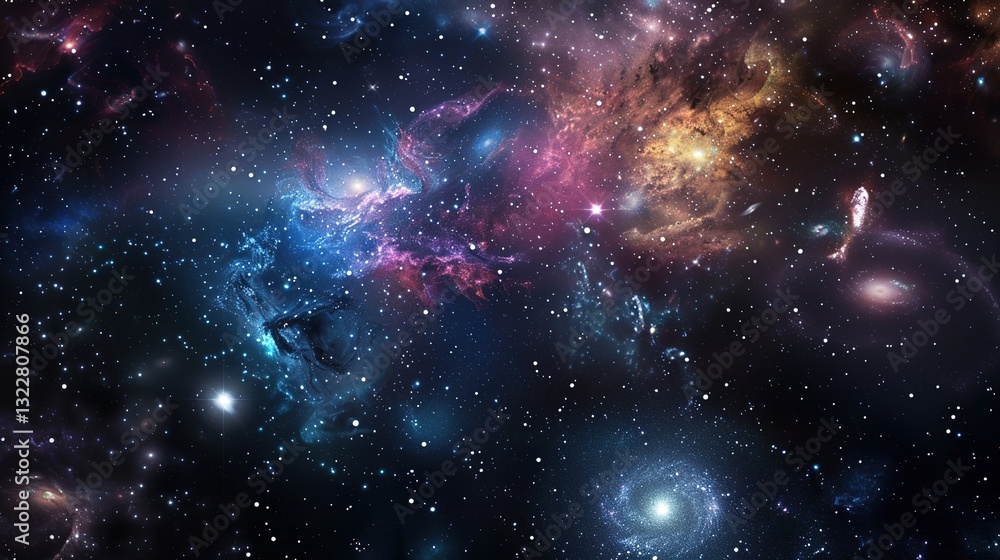 Fototapeta premium Space_dark_galactic_background