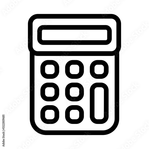   calculator  finance  math  accounting  device  numbers  tool  budget  analysis  count Line Icon