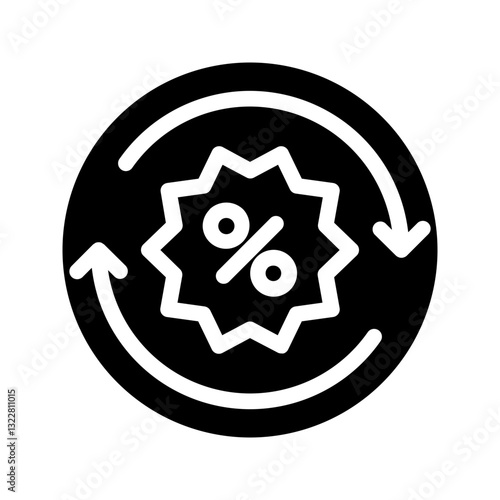   exchange  percentage  swap  finance  trading  investment  conversion  money  rate  market Solid icon