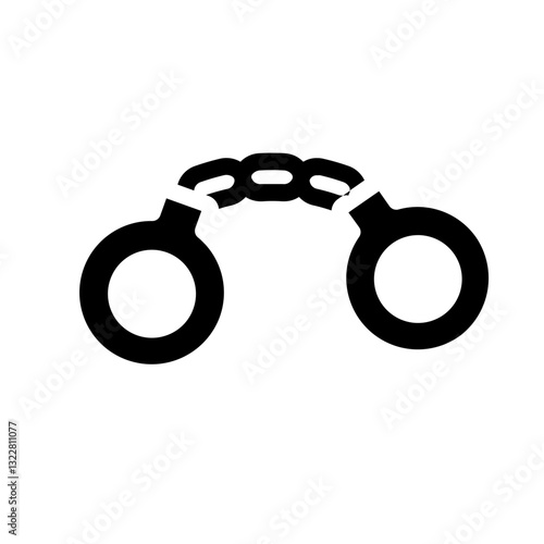   handcuffs  security  law  enforcement  police  crime  arrest  suspect  justice  custody Solid icon