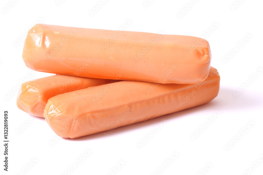sausage uncooked chicken. isolated on a white background. sausage uncooked chicken. isolated on a white background.