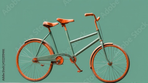  a charming vintage tandem bike featuring a teal frame and rustic accents