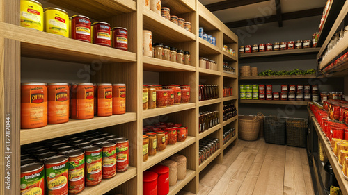 Wallpaper Mural shelves in supermarket Torontodigital.ca