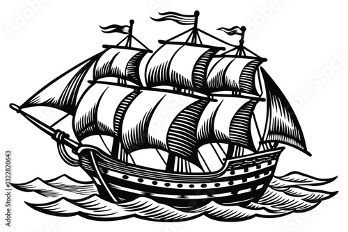 boat silhouettes with white background