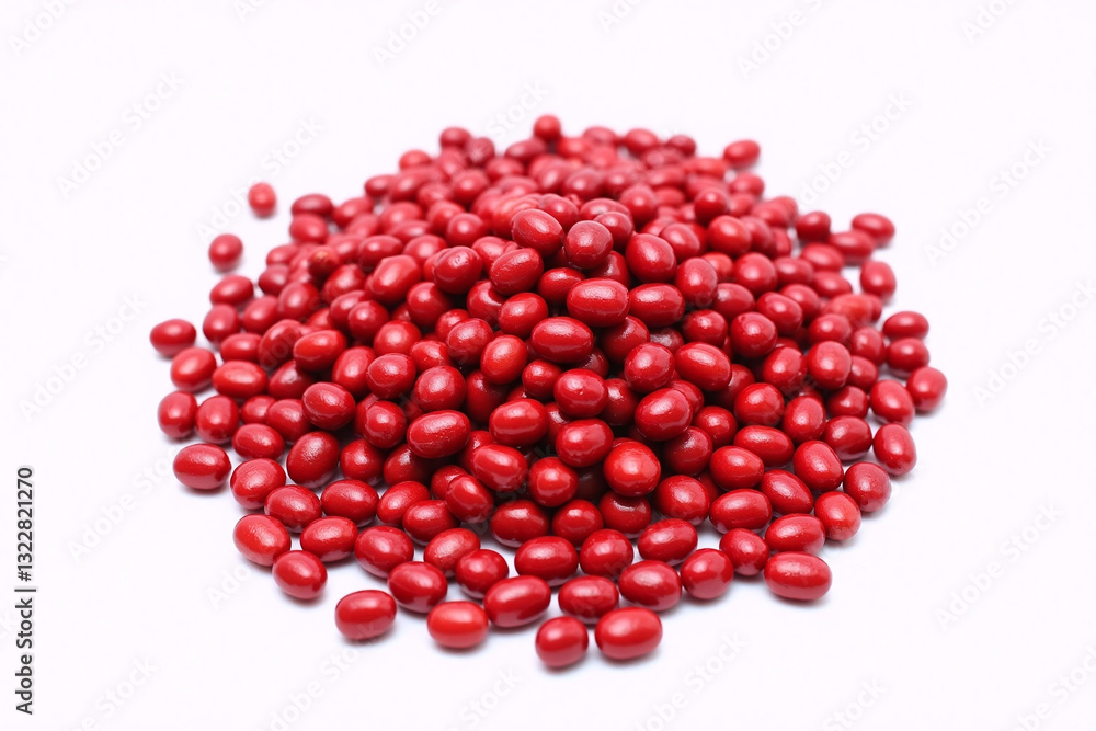 pile of red beans on white background pile of red beans on white background