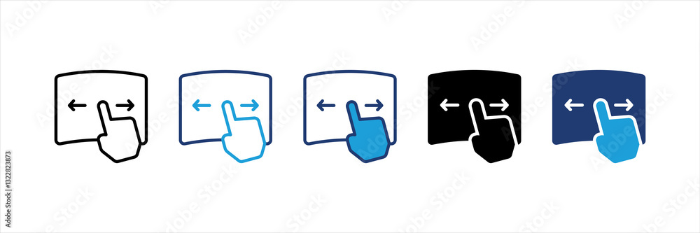 Touch Screen Multi Style Icon Set Touch Screen Multi Style Icon Set