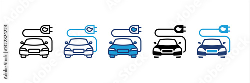 Eco Car Multi Style Icon Set