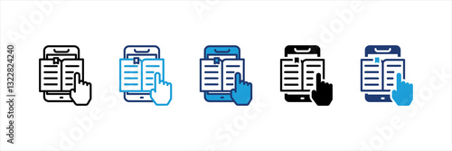 Ebook Multi Style Icon Set