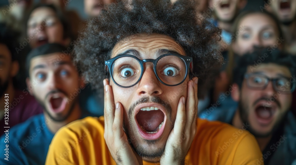 Person Showing Expression of Disbelief with Mouth Slightly Open Person Showing Expression of Disbelief with Mouth Slightly Open