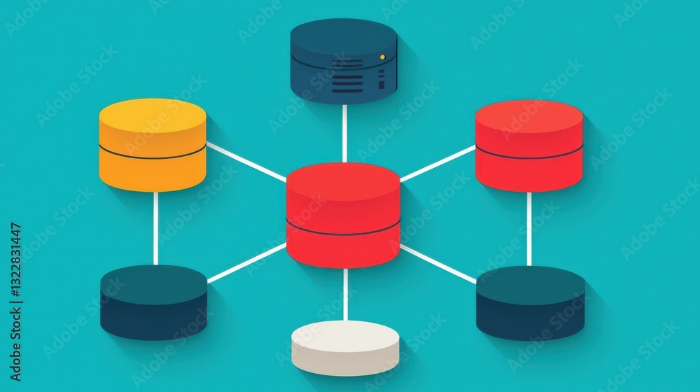 Data Center icon infographic concept. Interconnected Data Center Architecture for Seamless Information Management Data Center icon infographic concept. Interconnected Data Center Architecture for Seamless Information Management