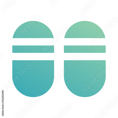 slippers icon for illustration