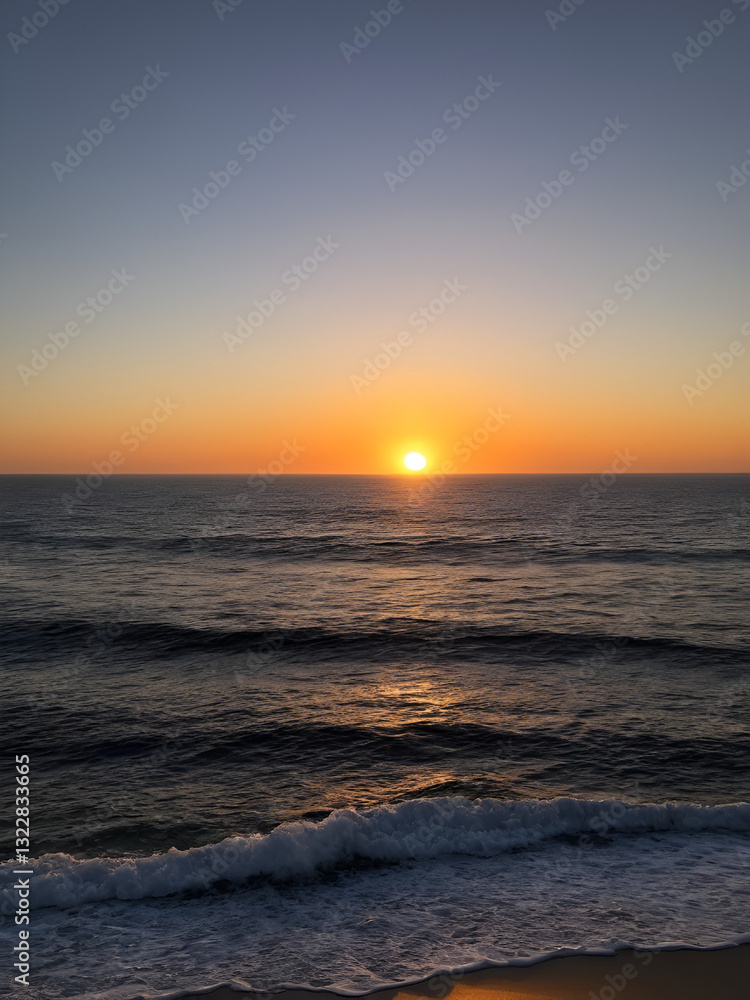 Fototapeta premium Sunset over the ocean.