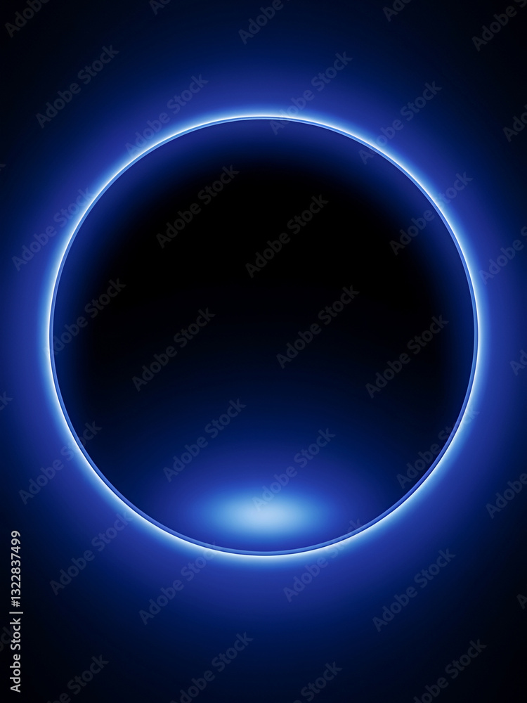 Obraz premium Ethereal Blue Light Source Illuminating Dark Surroundings