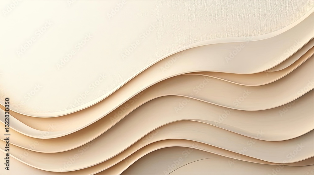 Obraz premium 3D abstract art background idea. Vibrant abstract waves with a gradient of colors on a smooth background.