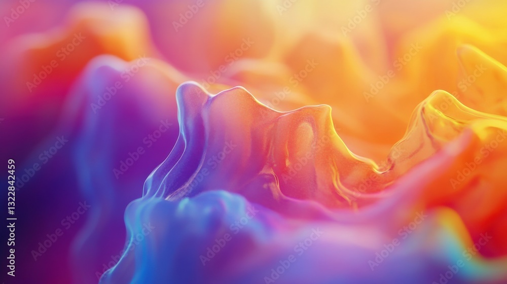 Obraz premium Abstract Colorful Liquid Waves Flowing Dynamically