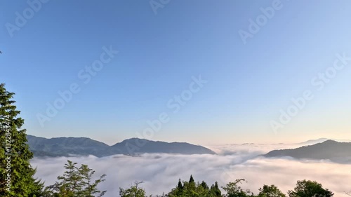 雲海の竹田城 タイムラプス