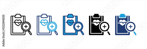 Medical Diagnosis Multi Style Icon Set