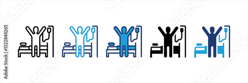 Patient Recovery Multi Style Icon Set