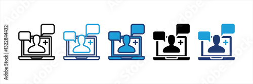 Telemedicine Multi Style Icon Set