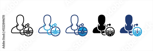 Dermatologist Multi Style Icon Set