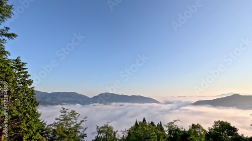 雲海の竹田城 タイムラプス