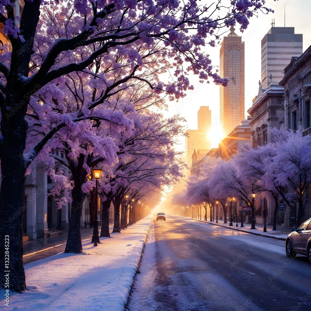 Fototapeta premium street in winter