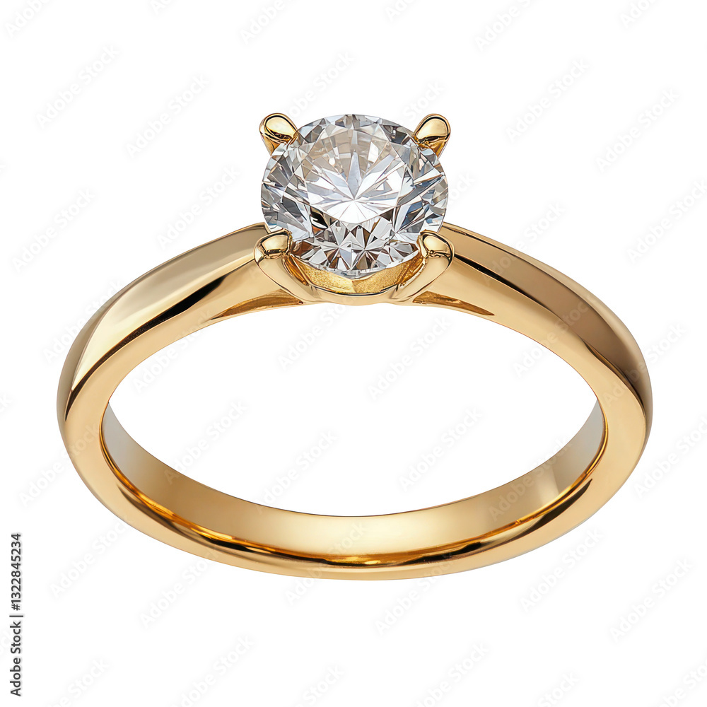 an one gold ring wiith diamond isolated an one gold ring wiith diamond isolated